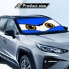 Zpana Car Eyes Windshield Sun Shade, Foldable Funny Vehicle Front