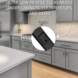 Wiremold Plugmold 2000 Series Steel Tamper-Resistant Multioutlet System, 3 Ft, Black