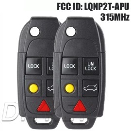 DIYKEY 2 Remote Key Fob for Volvo S60 S80 V70 XC70 XC90 LQNP2T-APU 8626556 8688799