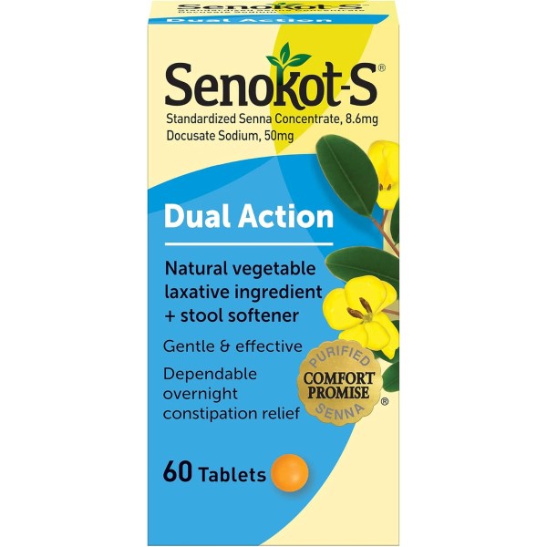 Does not apply -S Dual Action 60 Tablets, Natural Vegetable