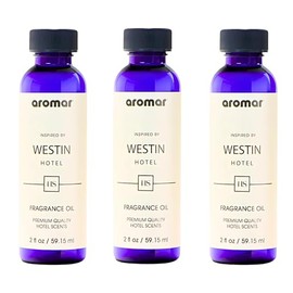 AROMAR Premium Fragrance Oil, Long-Lasting, Reinvigorating Uplifting Aroma for Aromatherapy, Relaxation & Household Uses. Luxury 5-Star Hotel Inspired by Westin 2oz Bottle Set of 3
