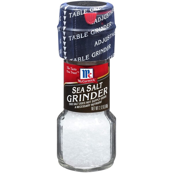 McCormick Sea Salt Grinder 2.12 Ounce (Pack of 18)