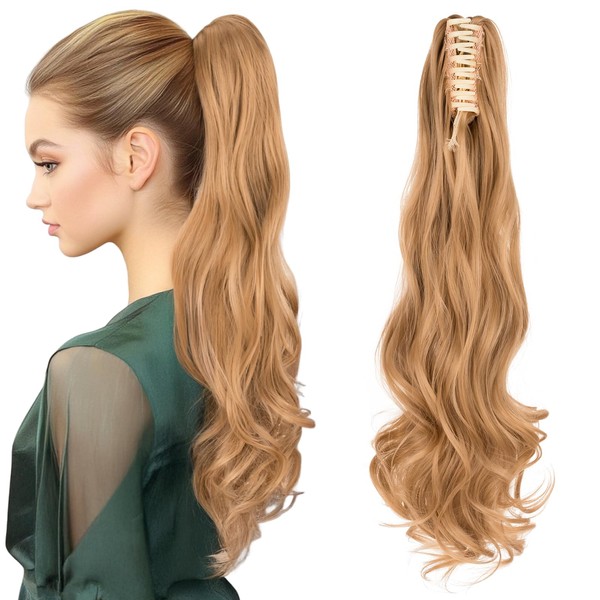 TESS Claw On Ponytail Extension Matte Material 18 Inch/45cm Curly