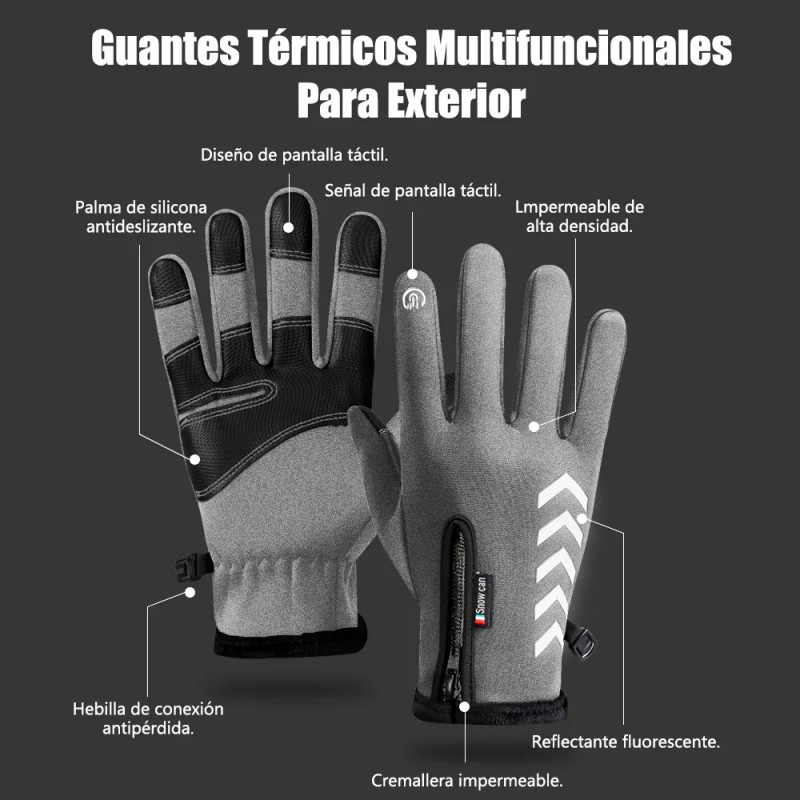 Guantes De Cuero Térmicos Impermeables Touch Para Moto/bici