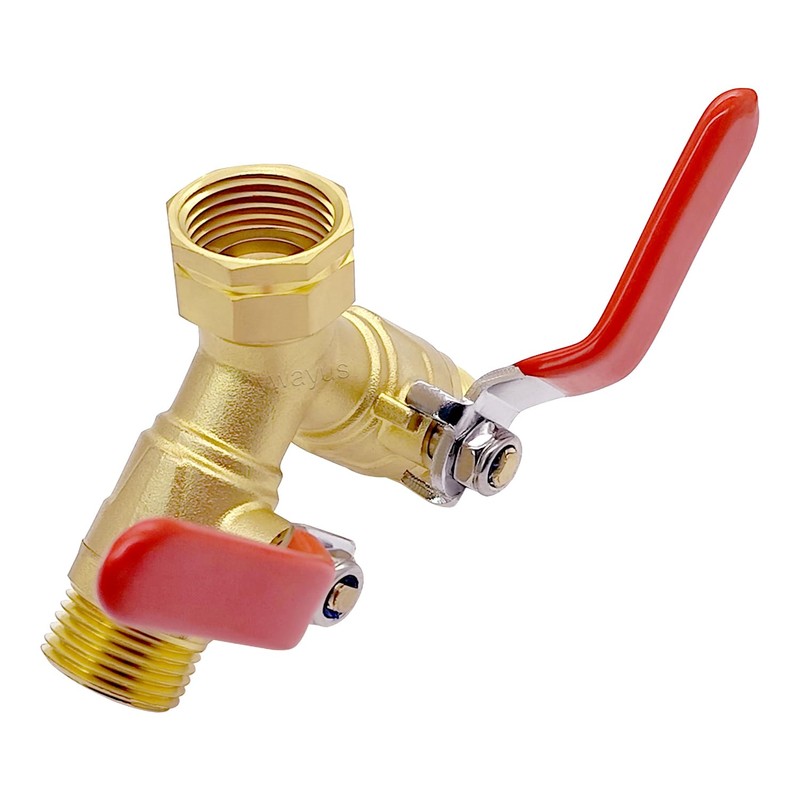 Joywayus Brass 3/4" GHT Garden Hose Splitter Full Flow 3-Way