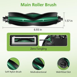 20 Pcs Replacement Parts for iRobot Roomba Q052 / 105 Vac / 105 Combo Robot Vacuum, Include 1 Main Brushes, 4 Filters, 4 Dust Bags, 6 Side Brushes, 4 Mop Pads, 1 Clean Brush