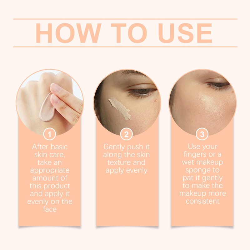 Liquid Concealer, 50 ml Concealer Foundation Smooth Waterproof Natural Concealer