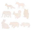 48PCS Animal Wooden Slice DIY Wood Ornaments Blank Decoration Shaped