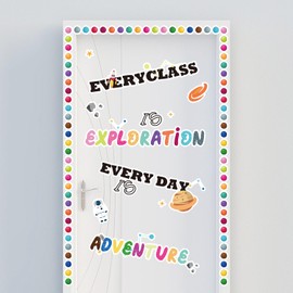 Classroom Bulletin Board Decor Colorful Classroom Decoration Set Welcome Banner Motivational Posters for for Kindergarten Elementary Middle School (Adventure)