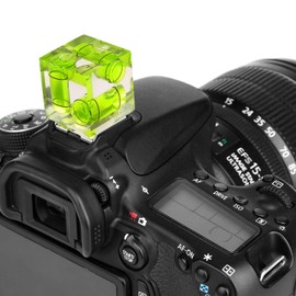 Anwenk Hot Shoe Level Camera Bubble Level Hot Shoe Spirit Level Hot Shoe Cover (Includes 3 Axis Bubble Level, 2 Axis Bubble Level and 1 Axis Hot Shoe Cover) Combo Pack
