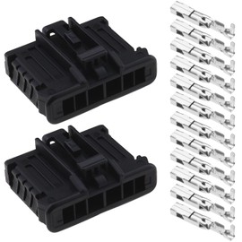 eMagTech Set of 2 Rear Lights Repair Plug Set with Clamps Compatible with Peugeot Compatible with Citroen Car Lamp Socket 12 V