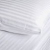 Luxury White Satin Stripe UK Standard Super King Size Bed Flat Sheet 100% Combed Egyptian Cotton 250 Thread Count