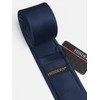 HISDERN Men's Tie Slim Plain Silk Ties for Men Classic