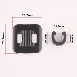 lohill Bicycle C-Clip Cable Guide, 8-Piece Mountain Bike Brake Cable Guide, C-Clip Brake Line Fixed Base, Bicycle Brake Cable Guide, Mountain Bike Folding Bike