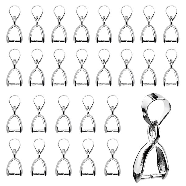100 Pcs Pendant Clasp Pinch, Connector Pinch Bails Copper Clasp