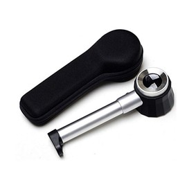 Handheld 10X Magnifier Loupe LED Optical Glass Magnifying Glass with Light Scale Magnifying Jeweler Jewelry Loupes with Measure Scale