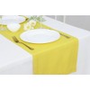 PurpleEssences Yellow Table Runner - Hemstitch Detail - 100% Cotton
