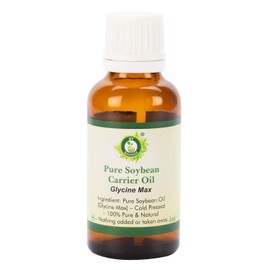 R V Essential Pure Soybean Carrier Oil 30 ml (1.01 ounces) - Glycine Max (100% Pure and Natural Cold Pressed) Pure Soybean Carrier Oil