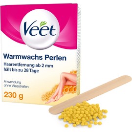 Veet Hot Wax Beads with Beeswax for Electric Wax Machines or Water Bath - Easy Dosage - For Up to 28 Days Smooth Skin - 1 x 230g with Wooden Spatula Parent 3089266 460
