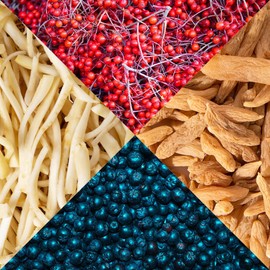 Charm goods Domestic MacMoon-dong Bellflower, Rowan, Blackcurrant, Seasonal Change Healthy 150g 3pcs / 국내산 맥문동 도라지 마가목 까마중 환 환절기 건강 150g 3개