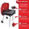 Alpine Cuisine 22x25 Inch Portable Charcoal BBQ Grill with Wheels,