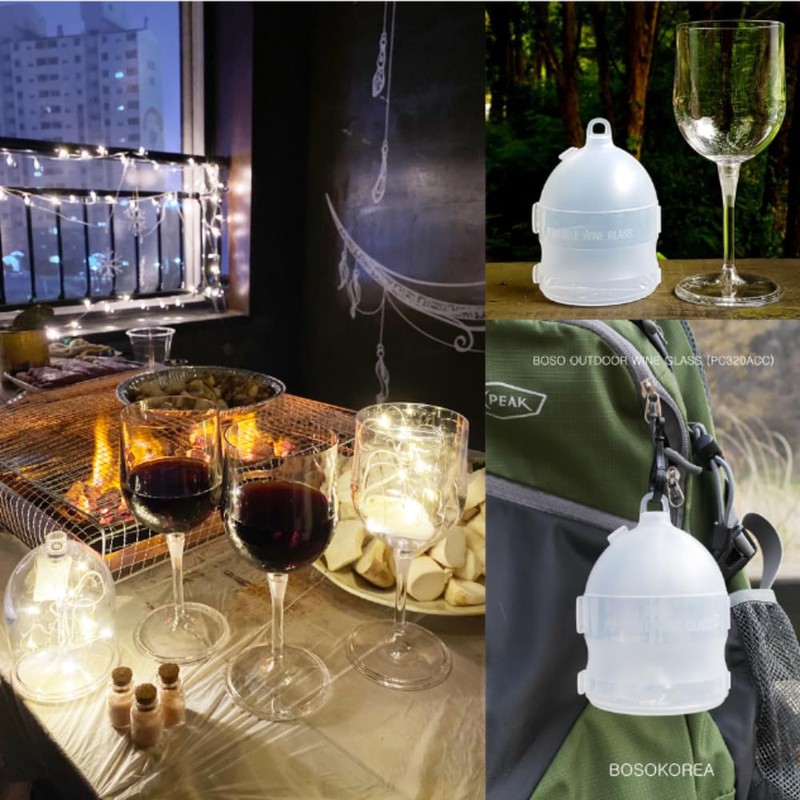 inthome Unbreakable Wine Glass - Foldable, Portable, Detachable, Collapsible, Outdoor,