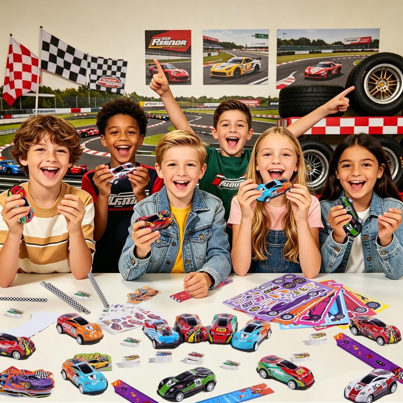 Vanblue 96 Pcs Race Car Party Favors Hot Car Goodie