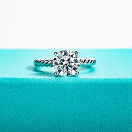 AnuClub Moissanite Engagement Rings 2ct D Color VVS1 925 Sterling Silver 6 Prong Solitaire Rope Twisted Wedding Promise Ring for Women with Certificate Size (7)