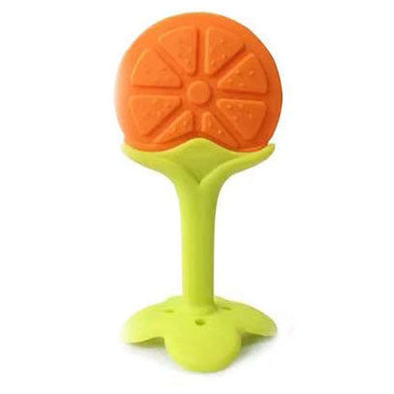 Baby Teething Toys Soothe Gums Silicone Fruit Shape Bright Color