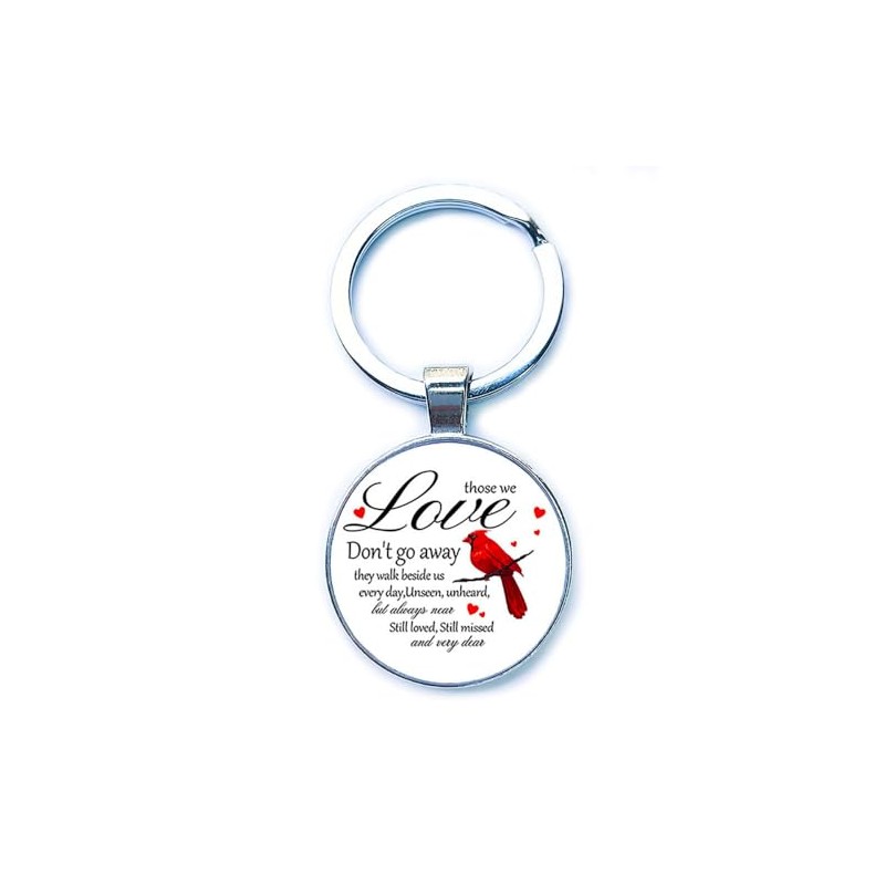 Generic Cardinal Keychain Bereavement Sympathy Gift - Remembrance Grief Red