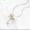 YV-cozx Gold and Silver Cross Necklace Crown Cross Pendant Necklace