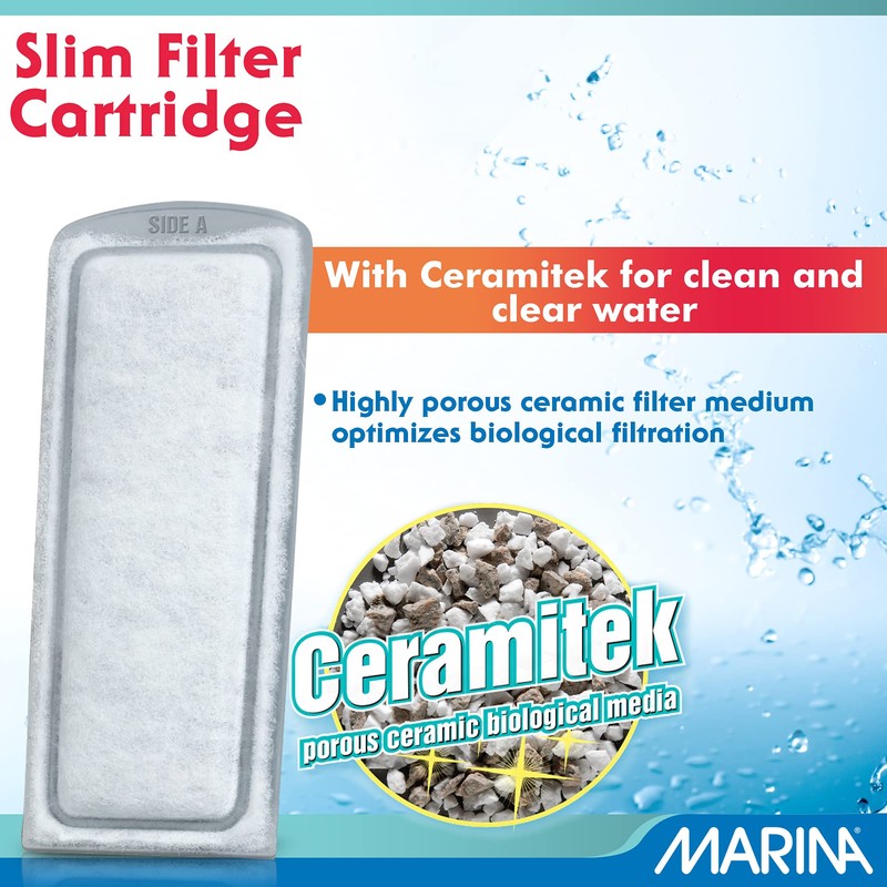 Marina Bio Clear Ceramic Replacement Cartridge for Slim Filters, 3