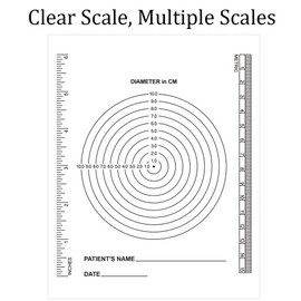 Edtape (Pack of 100) Wound Measurement Tools Wound Measuring Bullseye Guide Wound Measuring Ruler Medical Ruler Wound Measuring Tool Device Wound Measure Guide