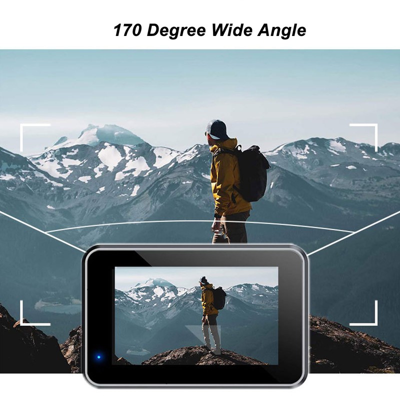 5K30FPS WiFi Action Camera Front and Rear Dual Screen Built