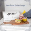 AuldHome Design Rustic White Bread Box; Farmhouse Vintage Enamelware Countertop