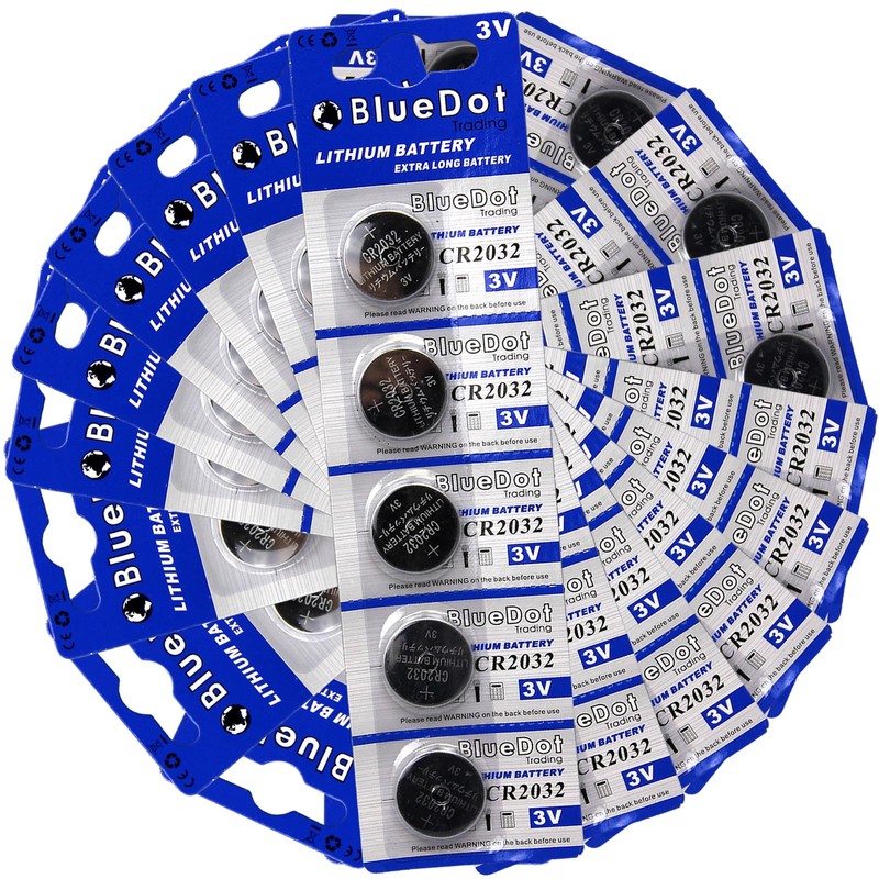 BlueDot Trading Batteries High Power Lithium 3V CR2032 Coin Battery