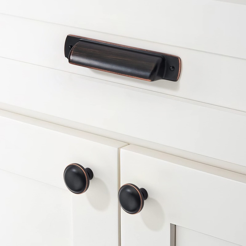 khtumeware 6 Pack 3" Drawer Pulls Oil Rubbed Bronze Cabinet