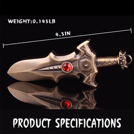 DKLIMA Cool Stuff Dragons Swords Metal Custom Lighter, Unique Gifts for Men Fireplace Candles Camping BBQ,Reusable & Inflatable Torch Lighters, Suitable for Boys & Men(No Gas)(Red Copper)