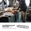 STOBAZA Aluminum Toolbox Portable Tool Storage Case 14X5.8X3.9 in Compact