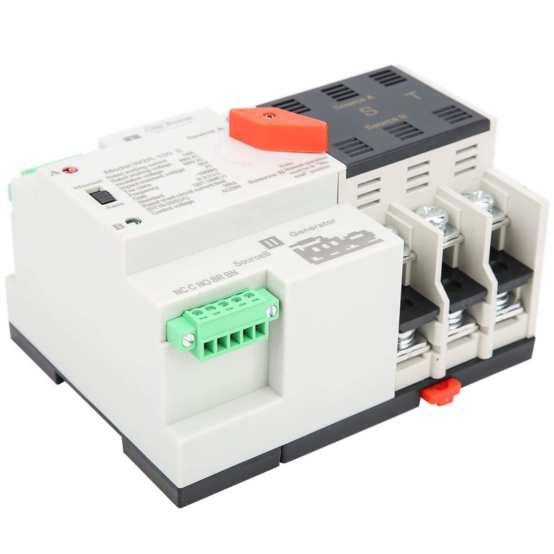 W2R-100 Power Automatic Transfer Switch Din Rail Mounted Power Transfer