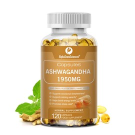 AlphaStateSciences ZenBlend Ashwagandha + Black Pepper Boost: 120 SoftGels, 2-Month Supply for Stress Relief & Immune Support, 1950mg Ashwagandha + 5mg Black Pepper Extract