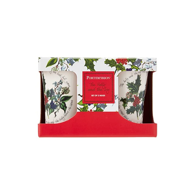 Portmeirion Home & Gifts HV79021 Mugs (M) S/2, Ceramic, Multi-Colour,