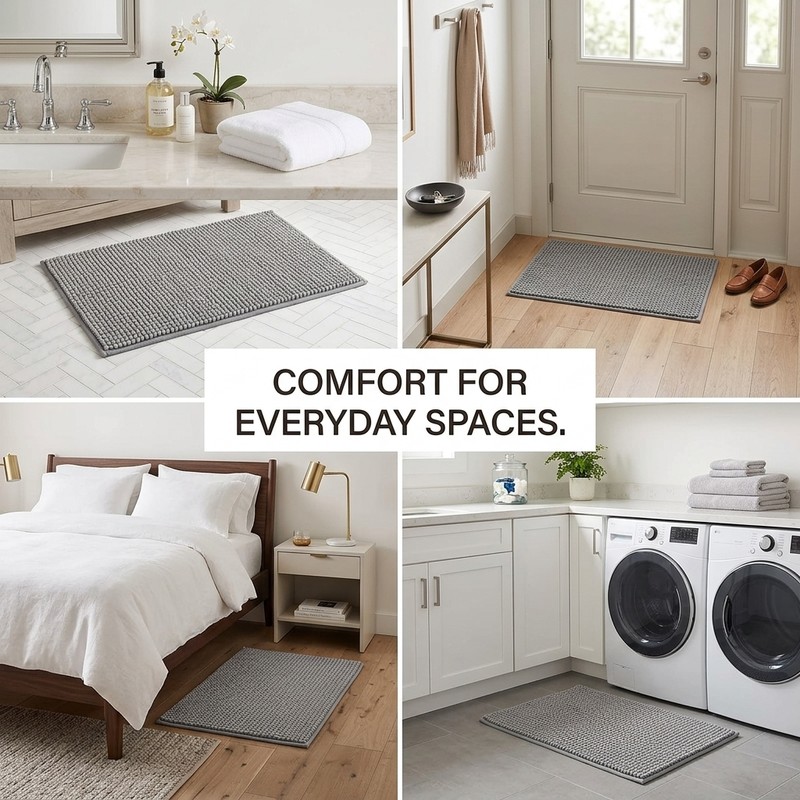 Super Water Absorbent Door Mat Indoor, Microfiber Quick Dry Chenille