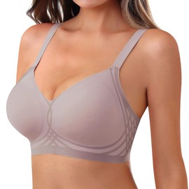 As Fairy Womens Wireless Bra Push Up Bra for Women Seamless No Underwire Bras Regular & Plus Size (Light Coffee L)