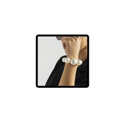 Carufin Vintage Imitation Pearl Necklace Bracelets Chunky Pearl Choker Necklaces Large Pearl Necklace Jewellery for Women and Girls, Metal, No Gemstone