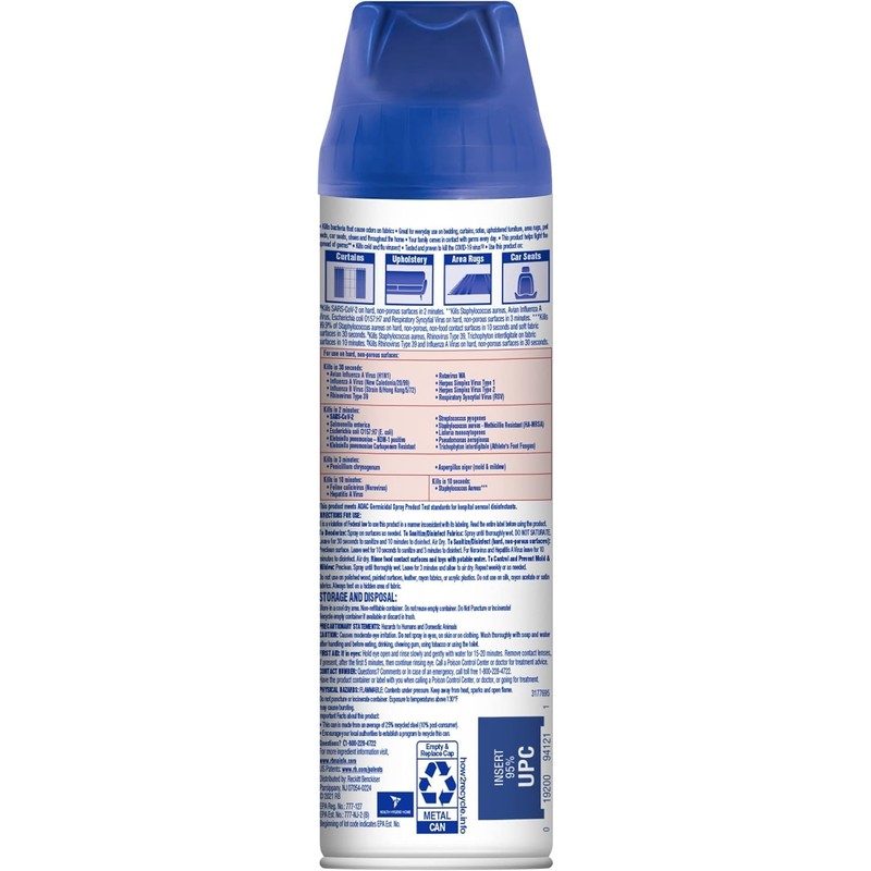 Lysol Fabric Disinfectant Spray, Sanitizing and Antibacterial Spray, For Disinfecting