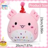 Happy Birthday Plush Toy, 23 cm Axolotl Cuddly Toy, Cartoon