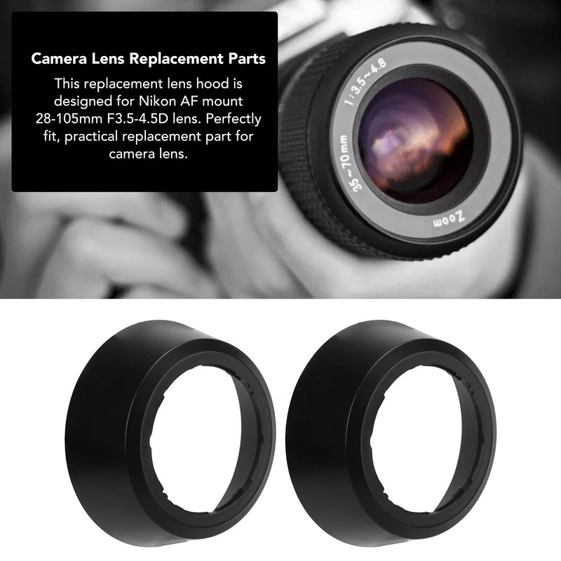 2PCS Lens Hood for Nikon AF Mount 28‑105mm F3.5‑4.5D Lens