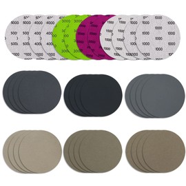 Pack of 30 Sanding Discs 75 mm Velcro Round Sandpaper Sanding Sheets Grit 1000/1500/2000/3000/4000/5000 Round Without Hole Dry Wet Sanding Pads for Metal Wood Glass Car Polishing