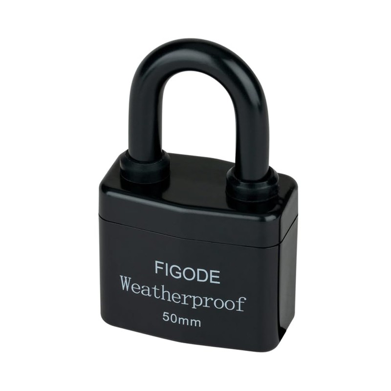 FIGODE® Outdoor Waterproof Padlocks, Covered Heavy Duty Laminated Steel Locks,